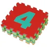 The red number 4 puzzle mat is a children's educational and intellectual floor mat made of safe and environmentally friendly EVA material Item Picture